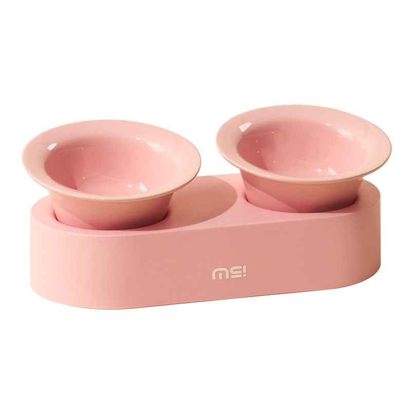 Cat Dog Ceramic Double Bowl - Majestic Pet Kingdom