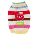 Pet Clothing, Corgi Special Rainbow Apple Striped Autumn And Winter Warm Medium-sized Dog Pullover Sweater, Dog Clothing - Majestic Pet Kingdom