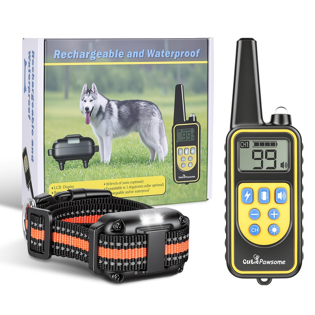 Rechargeable Dog Training Collar with Remote – 875 Yard Range - Majestic Pet Kingdom