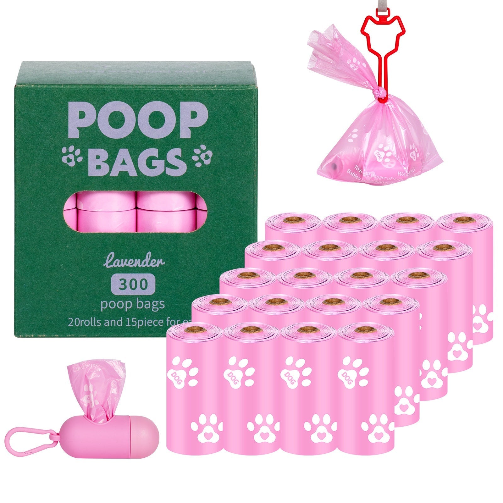 Dog Waste Bags Degradable EPI Vest Handle Poop Carrier