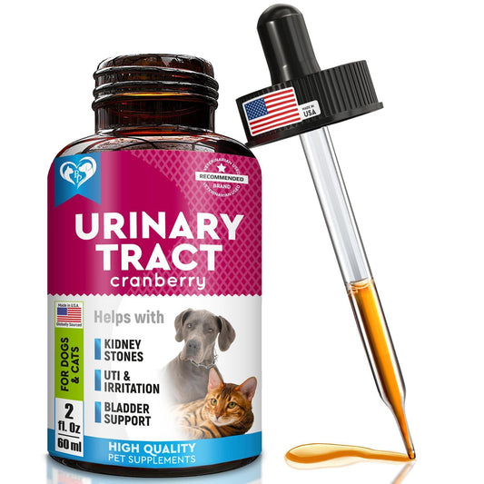 Pet UTI Treatment Drops Cranberry Bladder Support Liquid 2oz