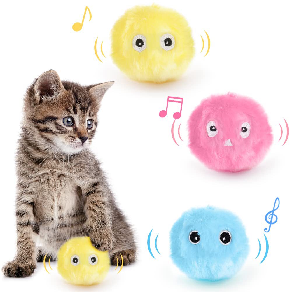 Cat Toy Interactive Smart Plush Electric Catnip Sounding Ball - Detail Angle 5 | Majestic Pet Kingdom