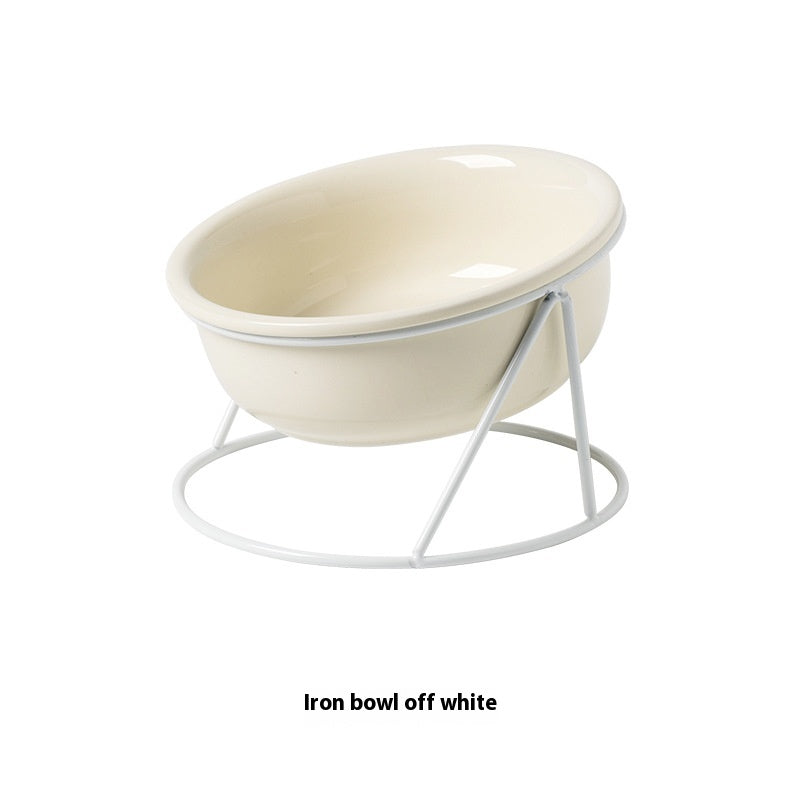 Ceramic Bowl Food Basin Drinking Bowl Food Bowl Pet Supplies Ceramic Double Cat Bowl - Majestic Pet Kingdom