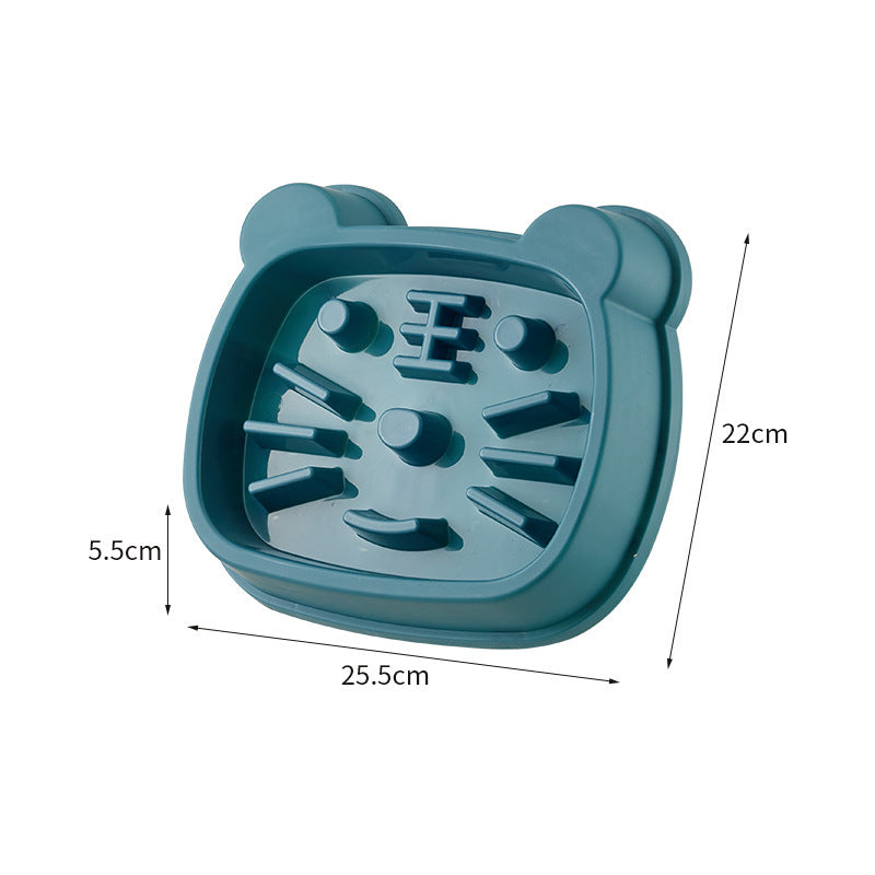 Dog Bowl Slow Feeder Anti-Choking Food Basin for Medium Dogs - Detail Angle 2 | Majestic Pet Kingdom