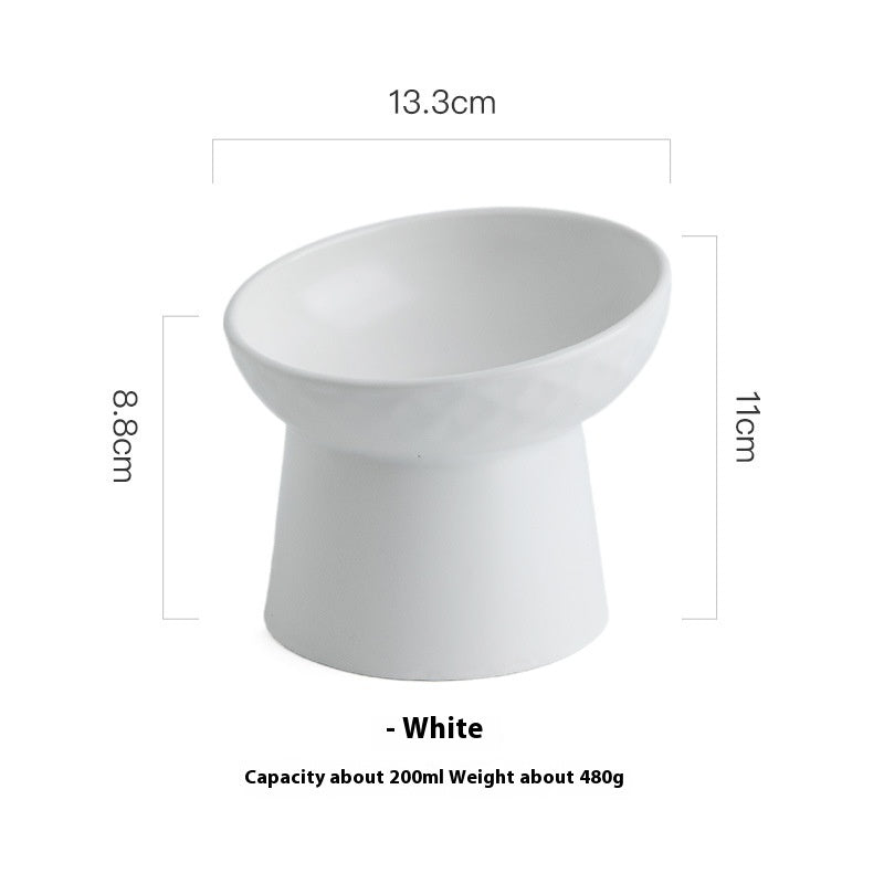 Oblique Mouth High Foot Candy Color Cat Bowl - Majestic Pet Kingdom