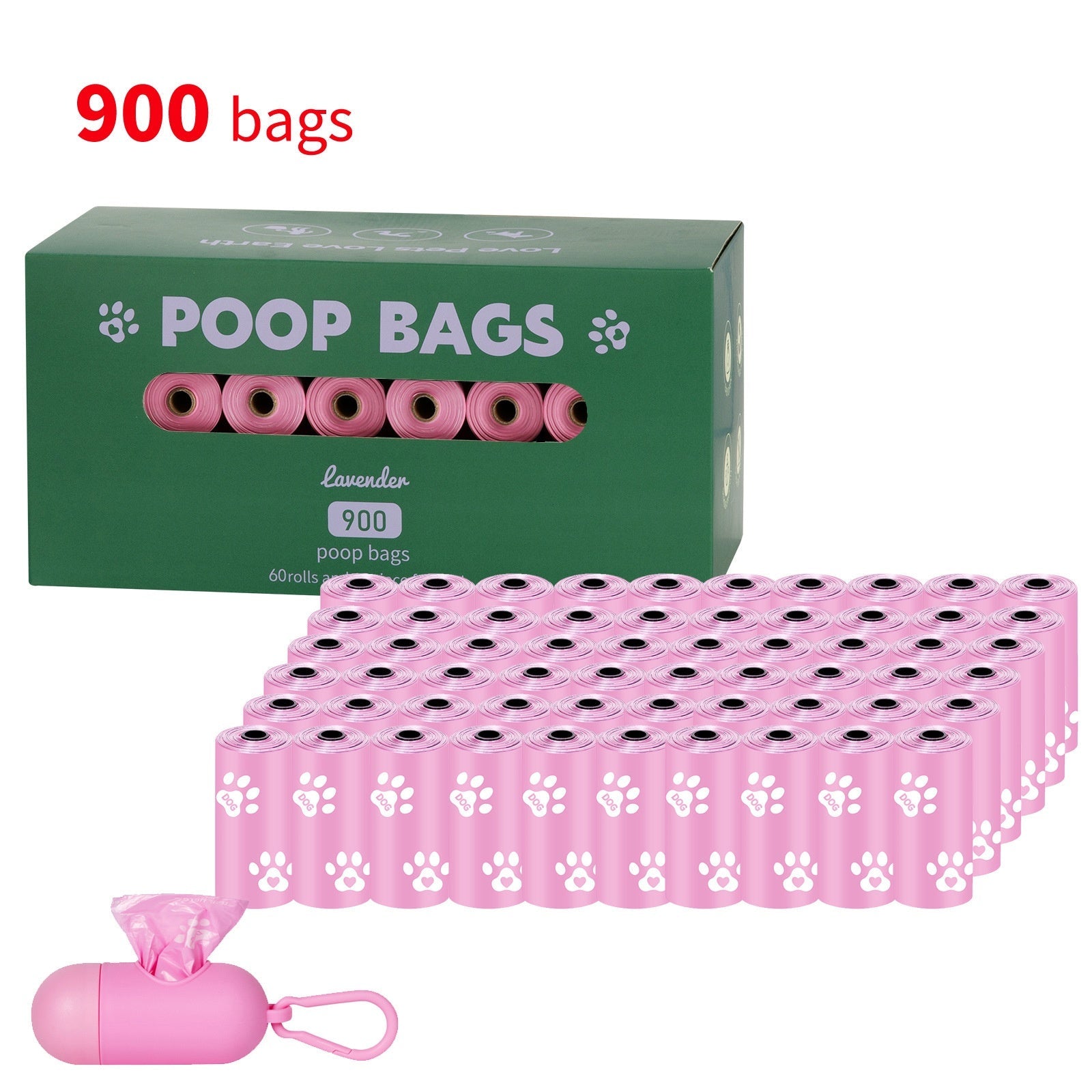 Dog Waste Bags Degradable EPI Vest Handle Poop Carrier