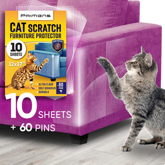 Cat Scratch Protectors Clear Furniture Couch Guard 10 XL Sheets