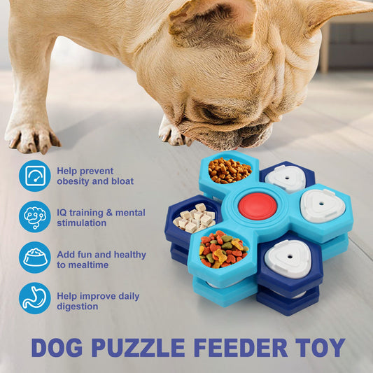 Dog Bowl Slow Feeder 4-Layer Modular Interactive Puzzle Dish