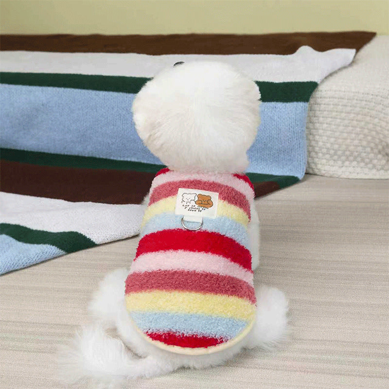 Dog Coat Cute Bear Label Two-Legged Winter Clothing