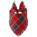 Plaid Tassel Triangle Scarf Pet Dog Pet - Majestic Pet Kingdom