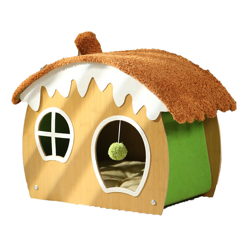 Winter Thickened Cat House Sponge Warm Pet Supplies