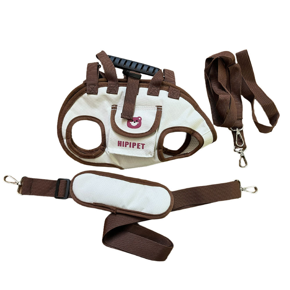 Set Of 3 Outdoor Traction Backpacks For Dogs, Featuring A Portable And Breathable Design, Including A Leash And Harness For Both Cats And Dogs, Suitable For Carrying Or As A Crossbody Bag, Ideal For P - Majestic Pet Kingdom