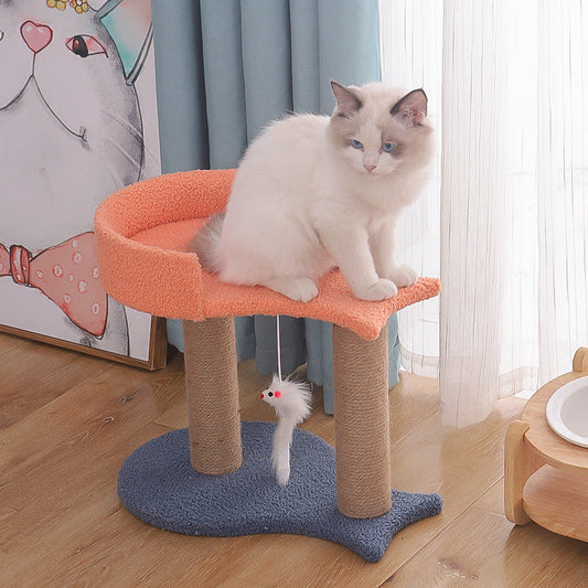 Cat Tree Floor to Ceiling Column Climbing Frame with Cozy Nest