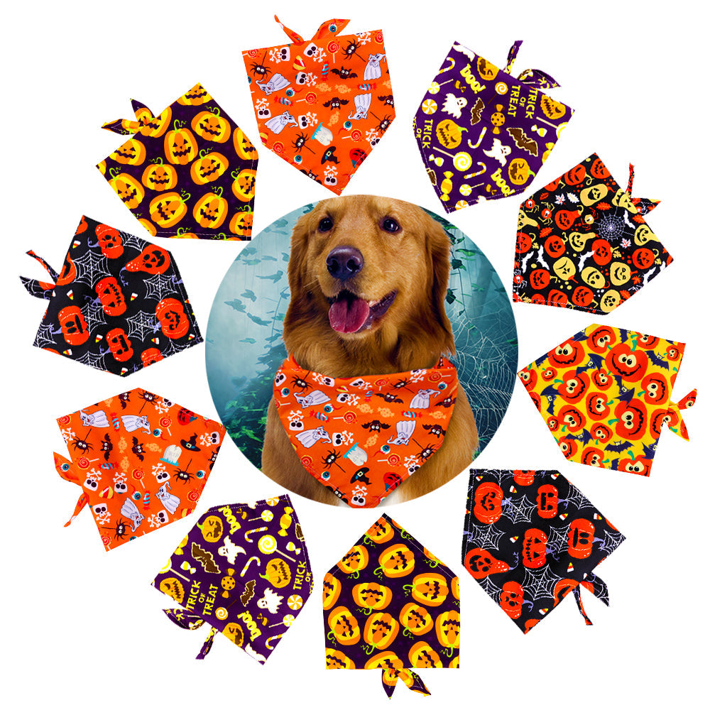 Festive Halloween Dog Bandanas & Bandana