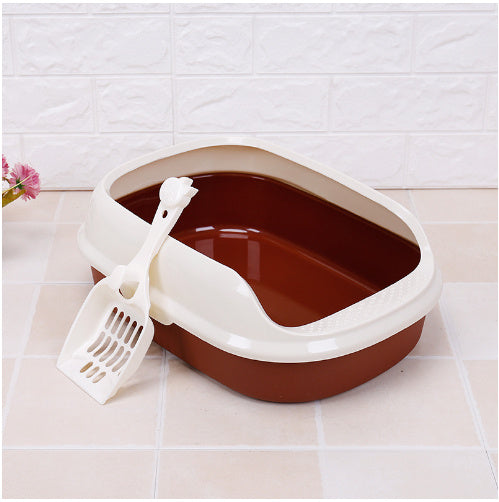 Cat Litter Box High-Sided Anti-Splash Odor Control Basin Pan - Detail Angle 5 | Majestic Pet Kingdom