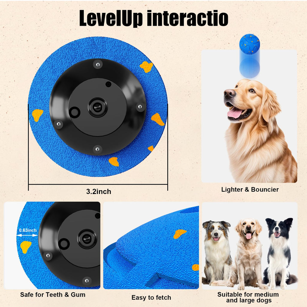 Interactive Dog Ball Toy, Smart Dog Toy For Medium And Large Dogs, Automatic Moving Rotating & Bouncing Ball, Durable E-TPU Material, IP54 Waterproof, Motion-Activated Dog Toy For Active Dogs