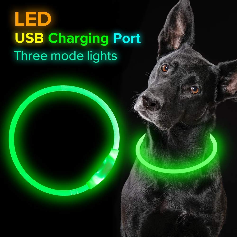 Pet Flashing Collar USB Rechargeable Glowing Necklace Safety Collar | Majestic Pet Kingdom™