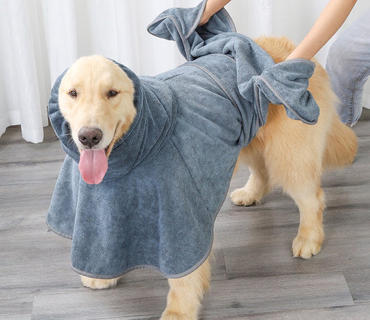 Pet Bathrobe Cotton Dog Towel Is Highly Absorbent - Majestic Pet Kingdom