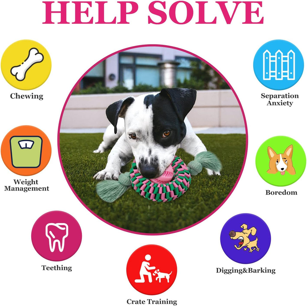 Superior Dog Chew Toy For Interaction, Made Of Durable Nylon And Natural Rubber Perfect For Teeth Cleaning, Exercise  And Stress Relief   Animal Lover's Essential Gift