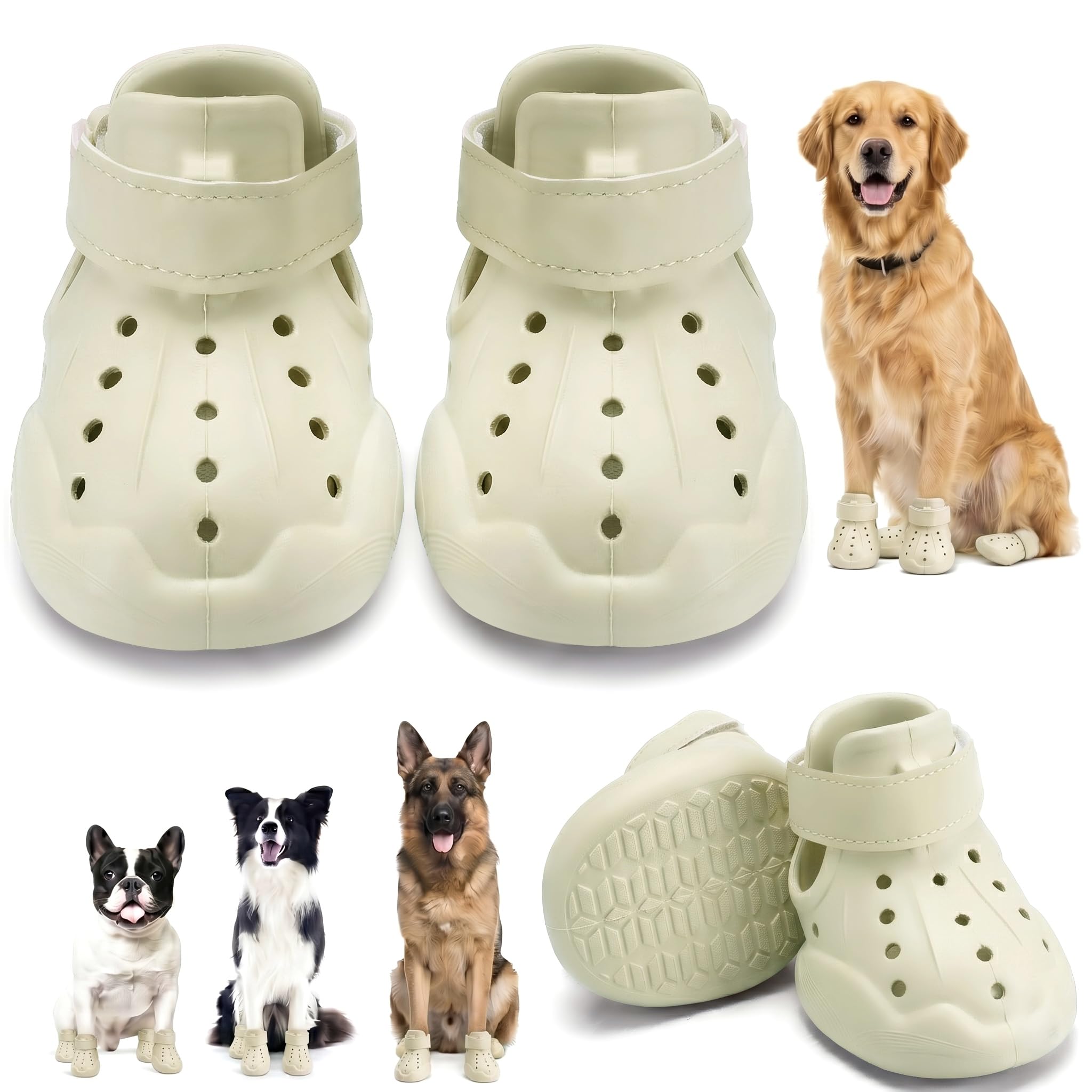 Dog Shoes For Dogs, Clogs Boots Booties Hot Pavement, Rain Waterproof Shoe Summer Sandals Puppy Breathable Doggie Doggy Light Water Up Sneaker