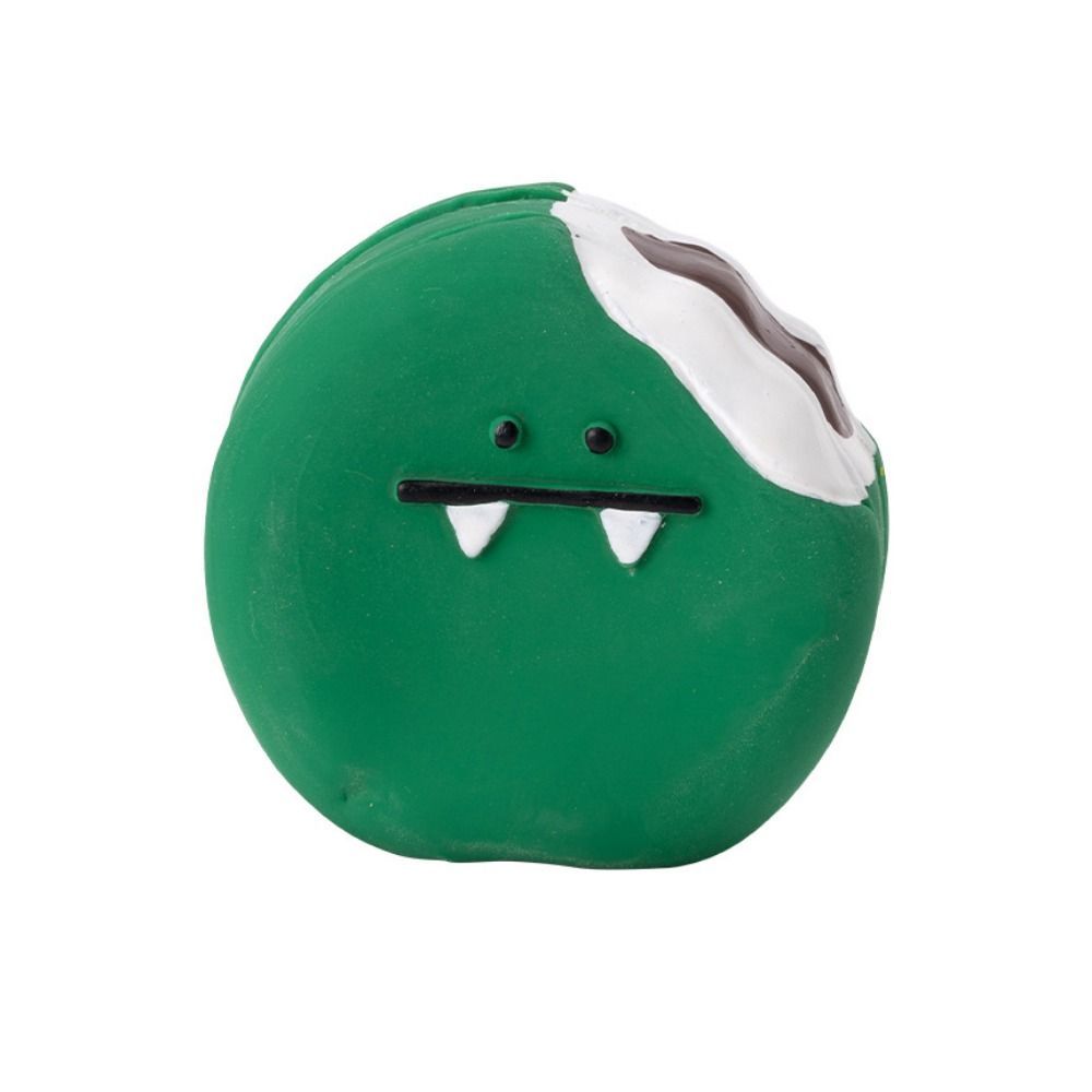 Cute Cartoon Pattern Latex Toy Egg Bread Shape Anti Squeeze Puppy Chew Toys Bite Resistant Dog Squeaky Toy For Training