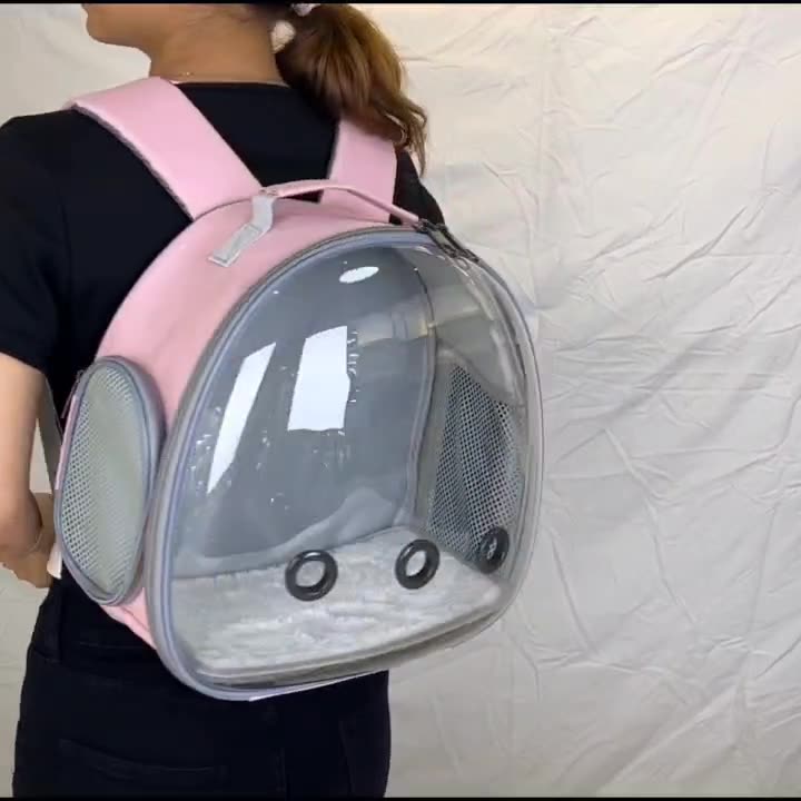 Pet Backpack Hamster Carrier Transparent Small Animal Carrier Guinea Pig Backpack Sugar Glider Ferret Pet Bag Rabbit Bunny Cage - Majestic Pet Kingdom