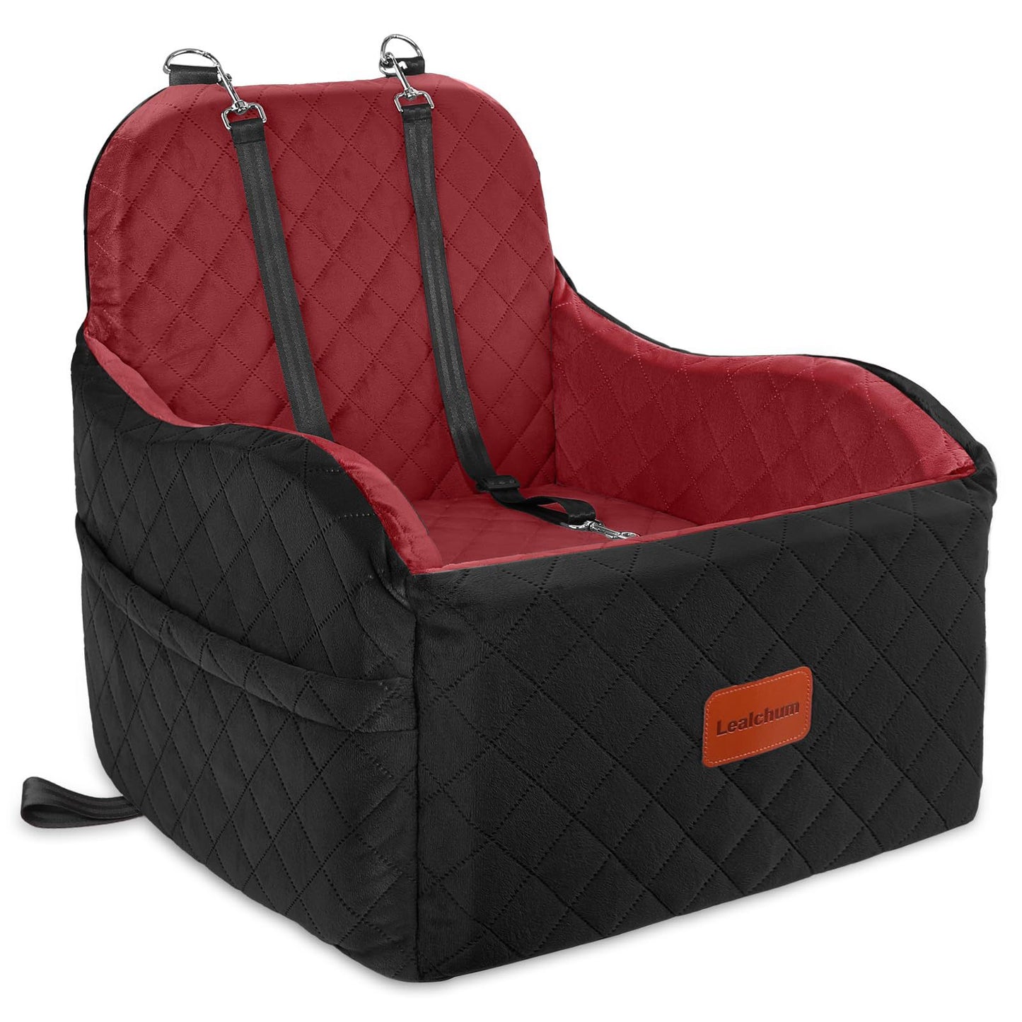 Dog Car Seat Detachable Washable Booster Bed with Leash Clip - Detail Angle 5 | Majestic Pet Kingdom