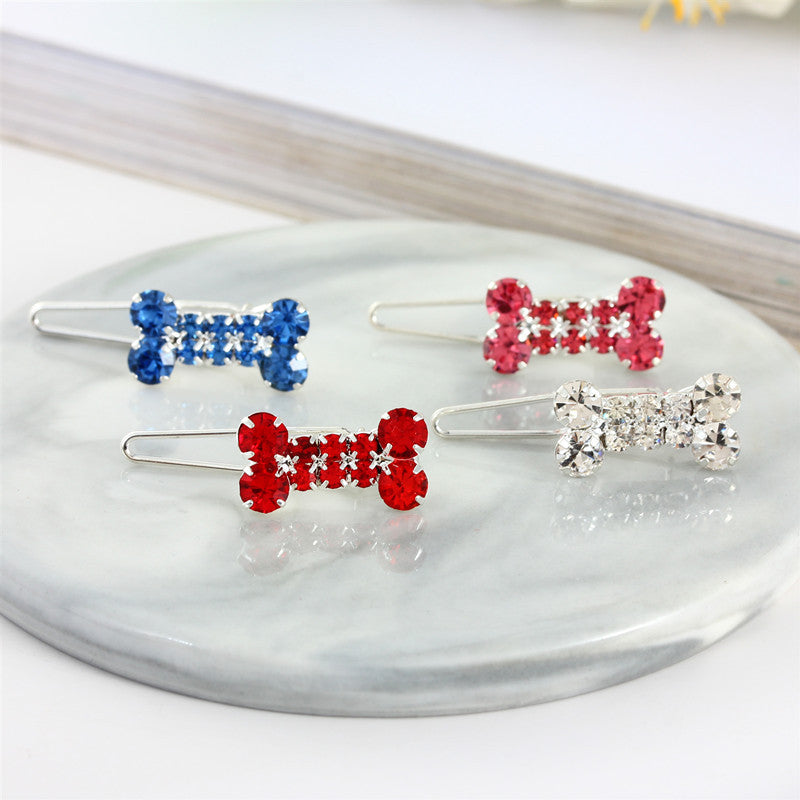 Rhinestone Dog Bone Barrettes Pet Decorations Orthopedic Pet Bed | Majestic Pet Kingdom™
