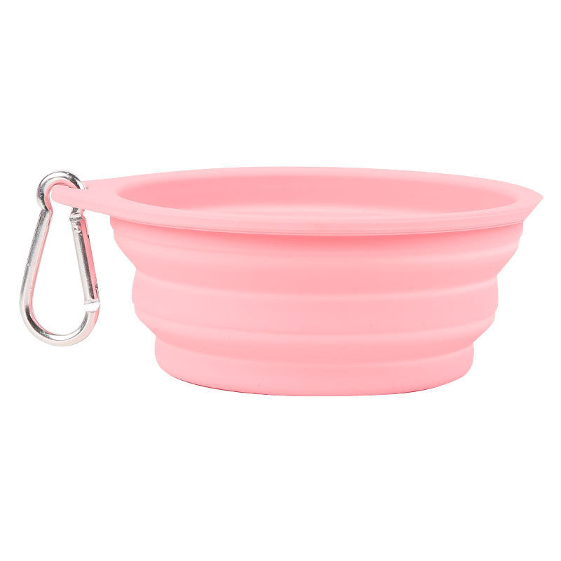 Outdoor Dog Folding Bowl Silicone Pet Bowl Drinking And Eating Dual-purpose Bowl Portable Dog Basin - Majestic Pet Kingdom