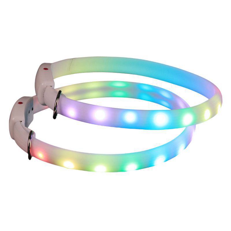 Dog Collar LED Glowing Luminous USB Rechargeable Safety Band - Detail Angle 4 | Majestic Pet Kingdom