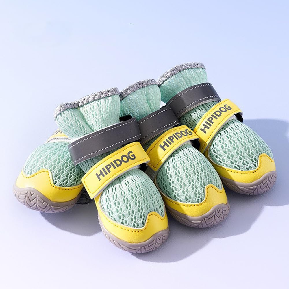 Dog Shoes For Large Small Medium Dogs,Dog Boots With Reflective Rugged Anti-Slip Sole And Skid-Proof,Breathable Dog Boots For Summer, Paw Protector For Outdoor Walking - Majestic Pet Kingdom