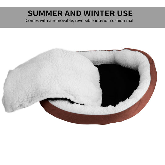 Pet Dog Bed Soft Warm Fleece Puppy Cat Bed Dog Cozy Nest Sofa Bed Cushion For S/M Dog | Purrfect Pet Kingdom