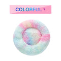 Fluffy Donut Dog Bed Warm Soft Long Plush Pet Cushion Dog House Cat Bed Washable Pet Sofa Mat Calming Samll Large Dog Beds - Majestic Pet Kingdom