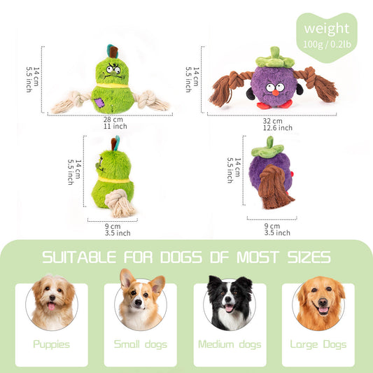 Interactive Dog Toy Plush Rope Knot Tug Of War Game Bb Bite Resistant Molar Tooth Toy | Purrfect Pet Kingdom