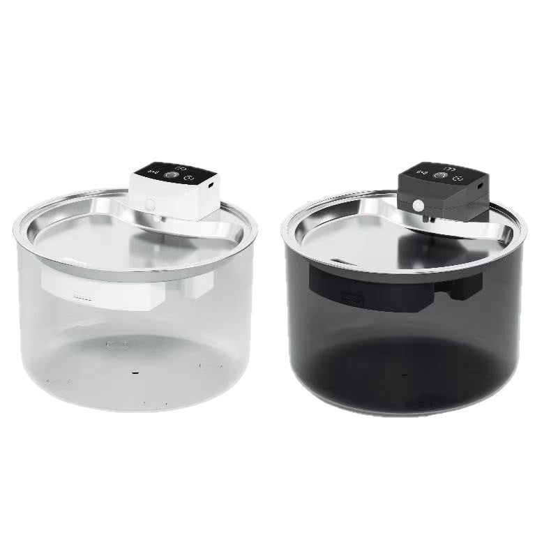 Stainless Steel Cat Water Fountain, Wireless, Cordless, And Automatic Recirculation