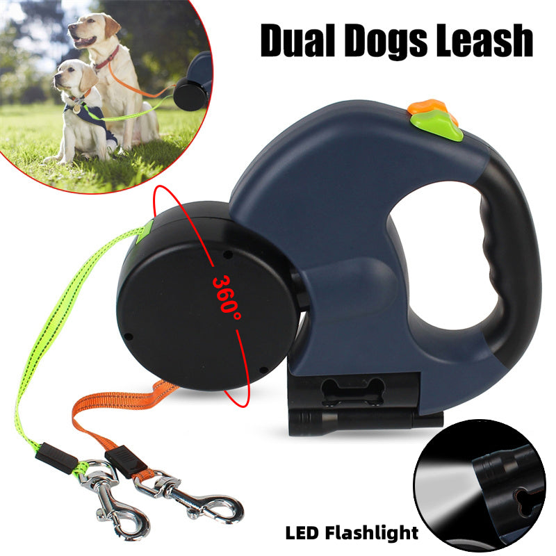 Retractable Dog Leash For Small Dogs Reflective Dual Pet Leash Lead | Majestic Pet Kingdom™