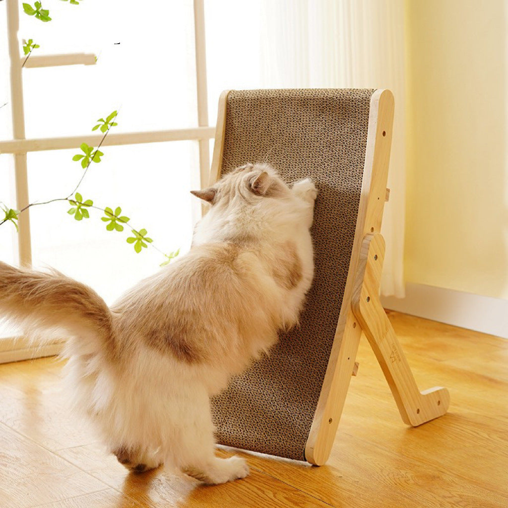 Cat Scratcher Cardboard Foldable Lounge Bed & Scratch Board - Detail Angle 5 | Majestic Pet Kingdom