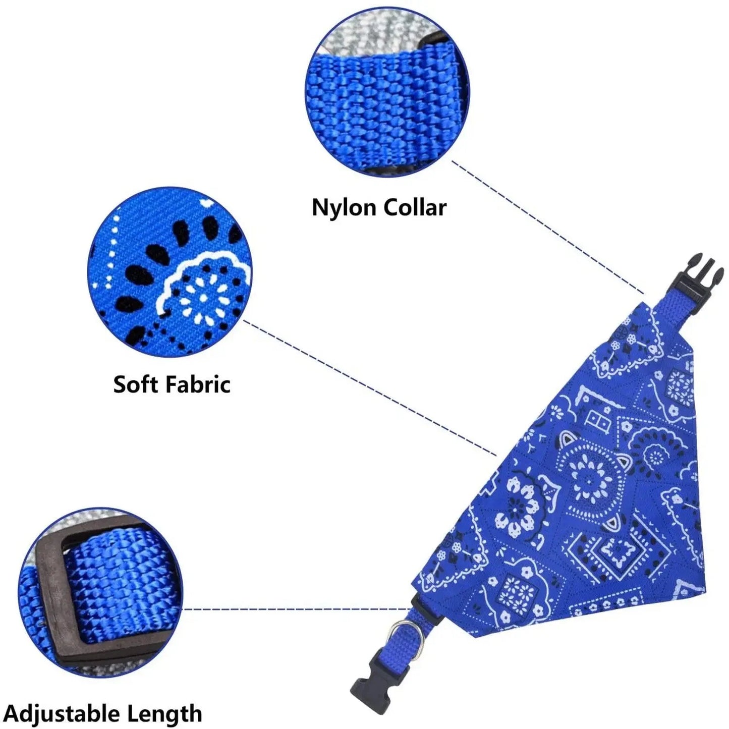 Majestic Pet Kingdom - Adjustable Pet Bandana Scarf | Washable Cotton Triangle Collar for Dogs and Cats View 6