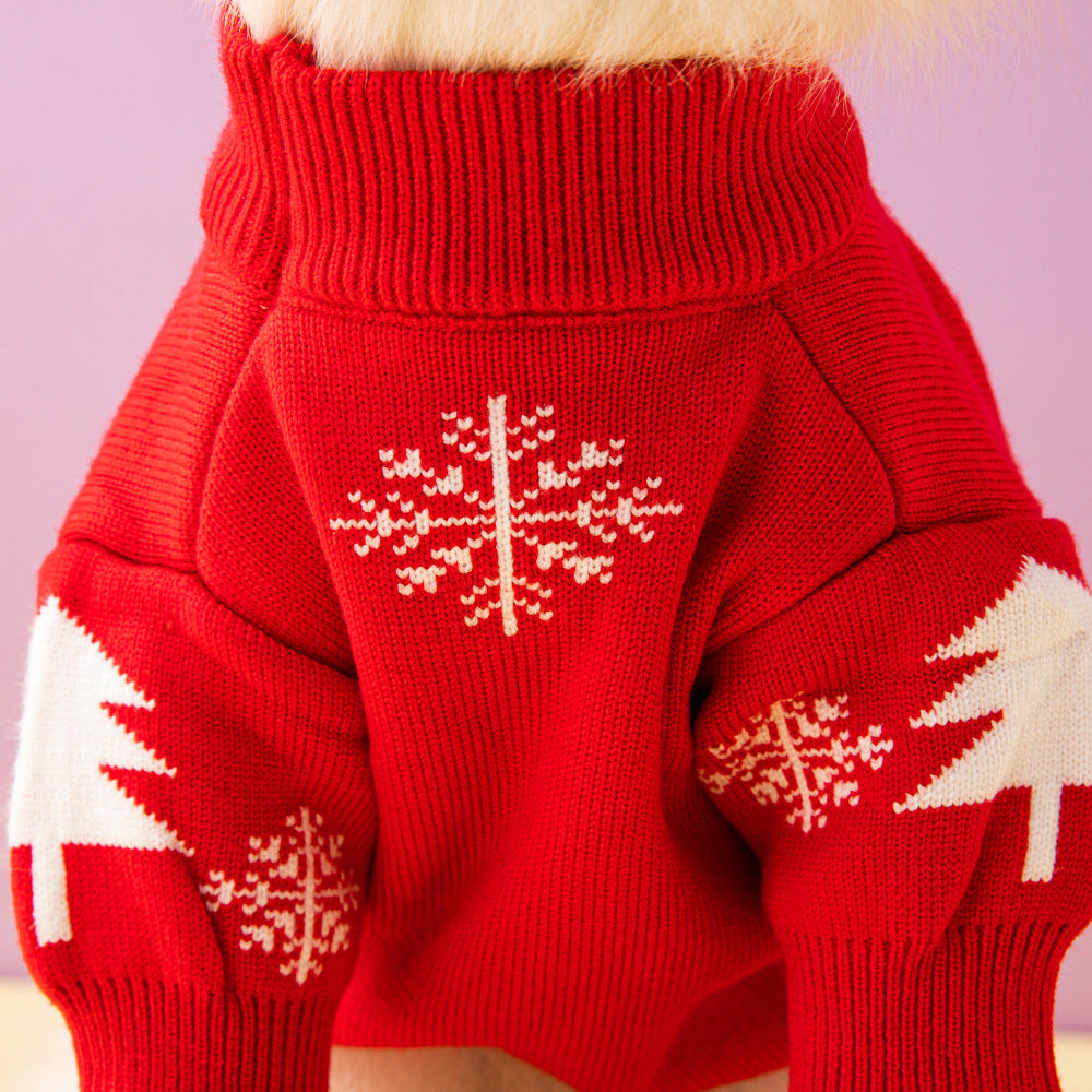 Christmas Tree Elk Christmas Dog Sweater Premium Qualit - Majestic Pet Kingdom