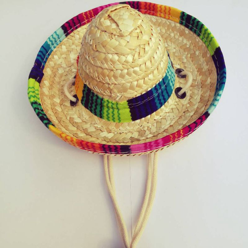 Pet Supplies Straw Woven Mini Pet Dog Straw Hat Pet Mexican Straw Hat | Majestic Pet Kingdom™