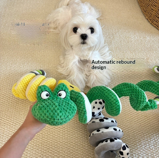 Puppy Toy Tug-of-War Plush Crinkle Paper Chew-Resistant Pulling Game