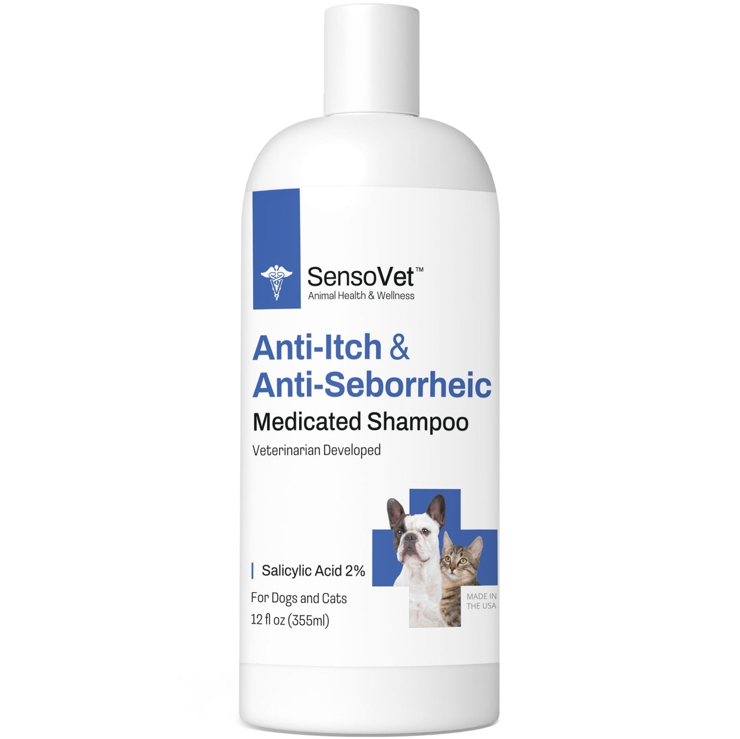 Pet Shampoo Anti-Seborrheic Itch Relief Medicated Wash 12oz