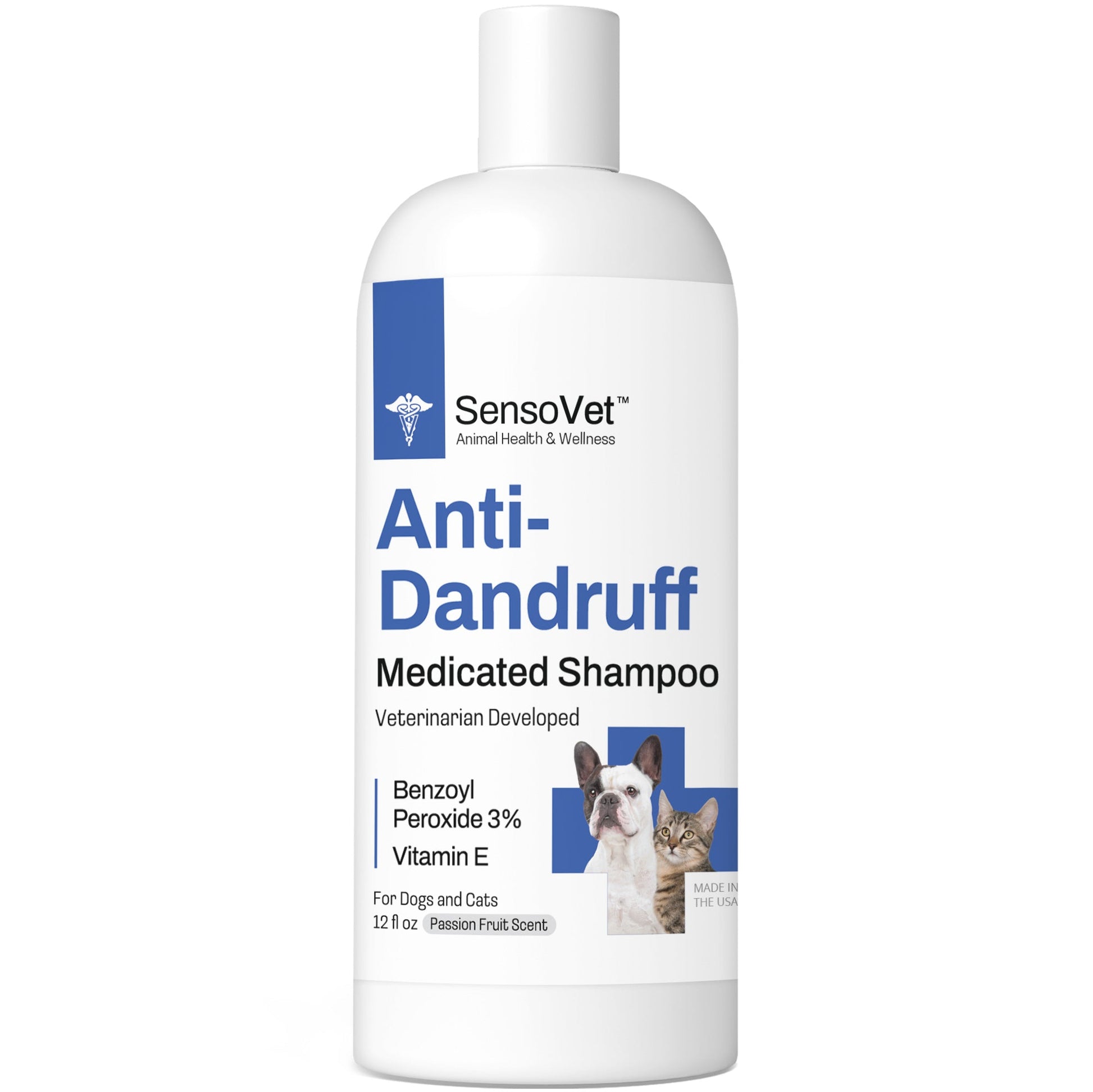 Pet Shampoo Anti-Dandruff Moisturizing Wash Dogs Cats 12oz - Main Feature View | Majestic Pet Kingdom