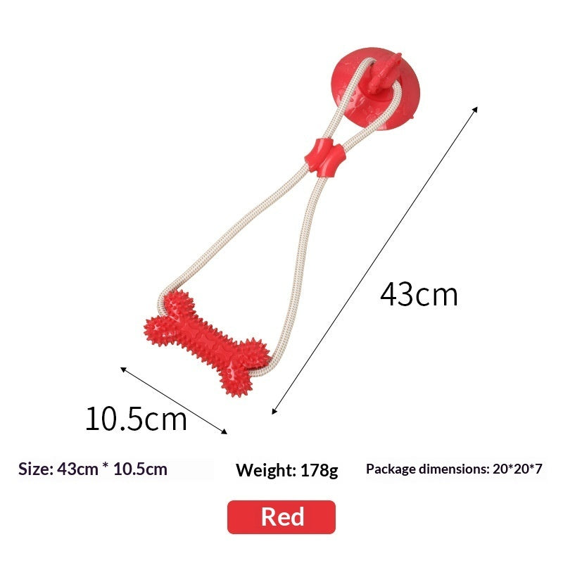 Suction-cup Pull-rope Teething Toy For Interactive Pet Play