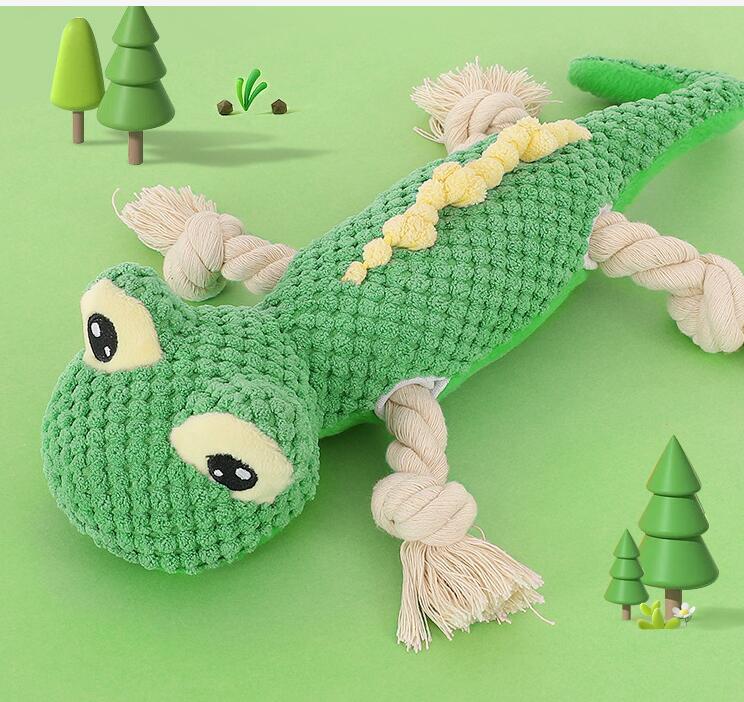 Dog Chew Toy Squeaky Rubber Dental Teething Boredom Buster Bone - Detail Angle 3 | Majestic Pet Kingdom
