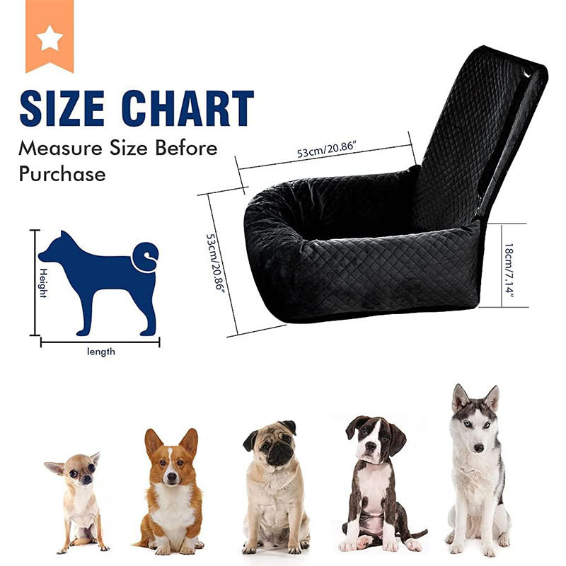 Dog Car Seat Hanging Booster Basket Waterproof Cushion Bed - Detail Angle 2 | Majestic Pet Kingdom