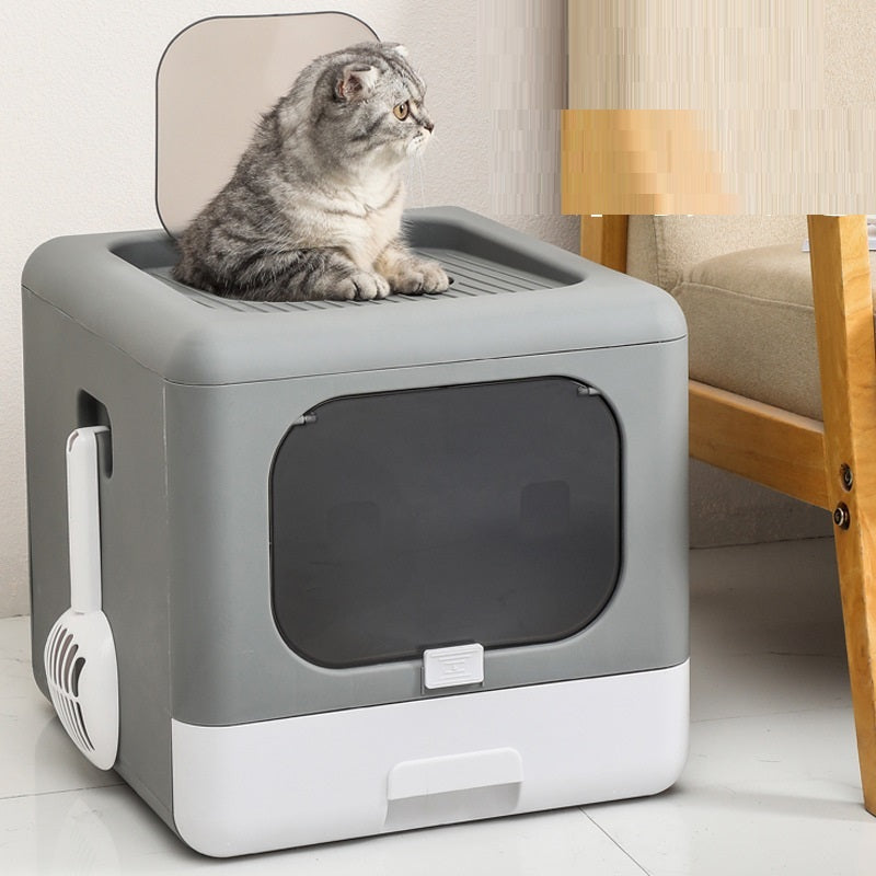 Cat Litter Basin Extra Large Fully Enclosed Double Door