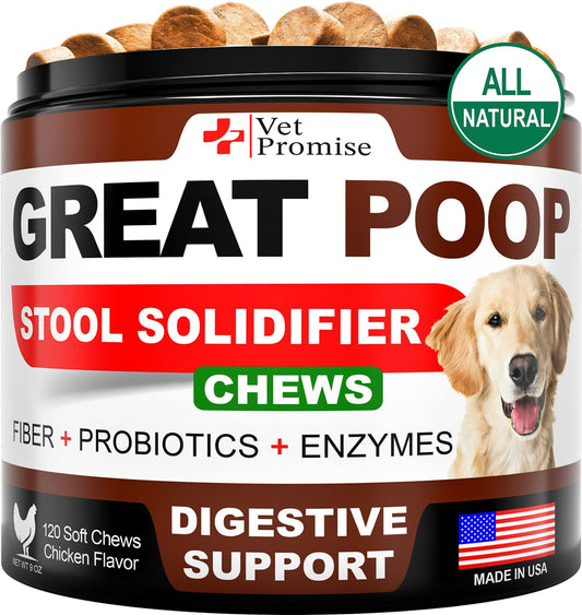 Probiotics for Dogs 120 Chews Stool Softener High Fiber