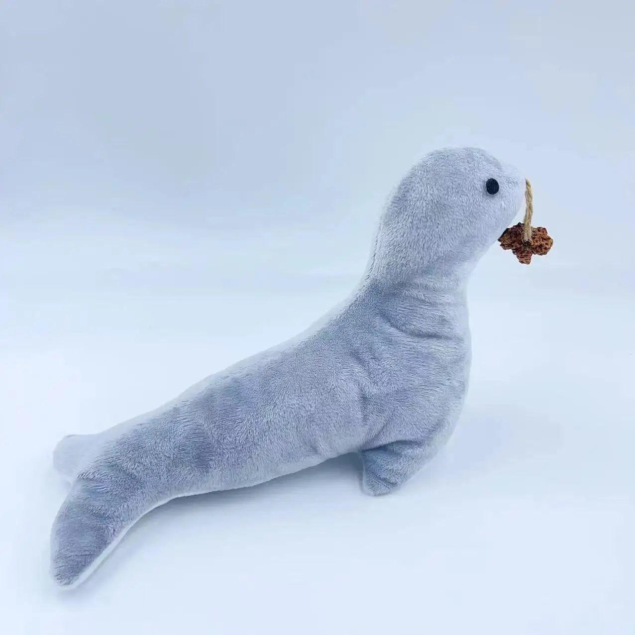 Cat Toy Sea Lion Plush with Catnip Gall Fruit and Jingle Bell - Detail Angle 2 | Majestic Pet Kingdom