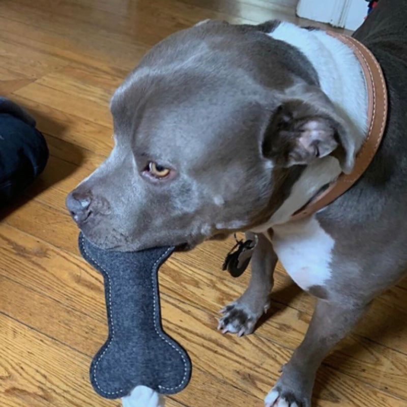 Pet Bone Shape Toy Creative Knot Felt Resistant To Bite Molars